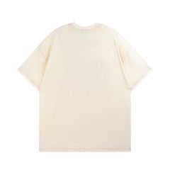 Men's T Shirt Letter Embroidered Printed Short-Sleeved T-shirt Men's and Women's Hee Loose