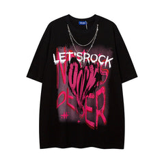 Men T Shirt Hip-Hop Street Vintage Men's and Women's T-shirt