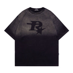 Men T Shirt Retro Couple Casual All-Match Short-Sleeved T-shirt Men and Women