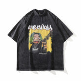 Men T Shirt Retro Short Sleeve T-shirt Men's Loose