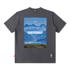 Men T Shirt Short Sleeve Men's Hip Hop Dark Printed Loose T-shirt