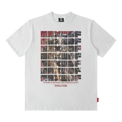 Men T Shirt Printed round Neck Short Sleeve T-shirt Men and Women Loose