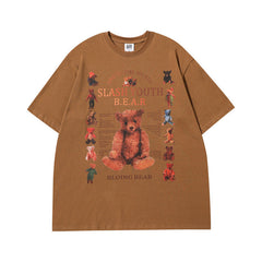 Men T Shirt Old Bear Short Sleeve T-shirt Men and Women Hip-Hop Fashionable Brand Couple