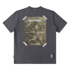 Men T Shirt Street Tide Brand Cotton Short-Sleeved T-shirt for Men and Women