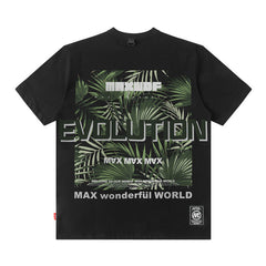 Men T Shirt Short Sleeve Men's Hip Hop Dark Printed Loose T-shirt