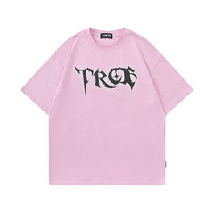 Men T Shirt Street Graffiti Printing Short Sleeve T-shirt Men and Women Hip Hop Couple