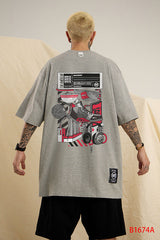 Men T Shirt Fashion Brand Printing Short-Sleeved T-shirt Men and Women Style Street Couple