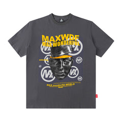 Men T Shirt Portrait Printing Short-Sleeved T-shirt Men's Loose Casual