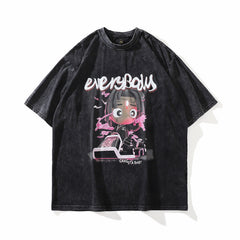 Men T Shirt Cartoon Short Sleeve T-shirt Men and Women Ins Couple Half Sleeve