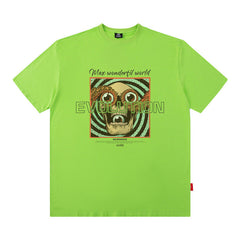 Men's T Shirt Printed Short-Sleeved T-shirt Men's and Women's Ins Street