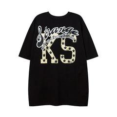 Men T Shirt Vintage Fashion Brand Hip Hop Short Sleeve T-shirt