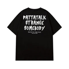 Men T Shirt Three-Dimensional Graffiti Letter Short-Sleeved T-shirt Men and Women Retro Couple