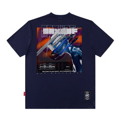 Men T Shirt Printed Short-Sleeved T-shirt Men and Women Loose