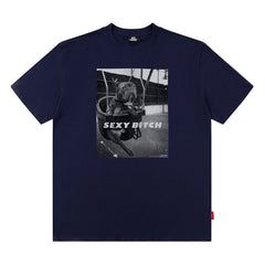 Men T Shirt Fashion Brand Street Printing round Neck Loose Short Sleeves T-shirt Men and Women