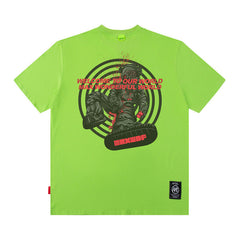 Men T Shirt Vintage Print Short Sleeves T-shirt Men and Women Ins Casual
