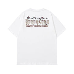 Men's T Shirt Design Short-Sleeved T-shirt Men's and Women's Ins Style Loose Lovers Wild