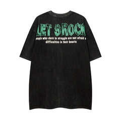 Men's T Shirt Printed Short-Sleeved T-shirt Men's and Women's Retro Hip Hop Loose