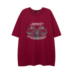 Men's T Shirt Short-Sleeved T-shirt Men's and Women's Spring and Summer Loose Vintage