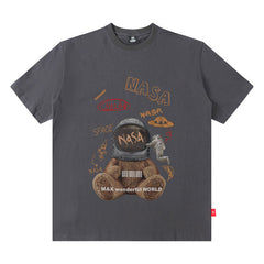 Men T Shirt Goethe Printed round Neck Short Sleeve T-shirt Male and Female Trendy Brand Loose