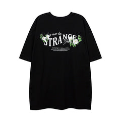 Men T Shirt Sweet Cool Abstract Oil Painting Print Short Sleeve T-shirt Loose