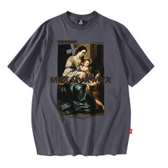 Men's T Shirt Short-Sleeved T-shirt Men's and Women's Loose Men's Clothing Couple Wear