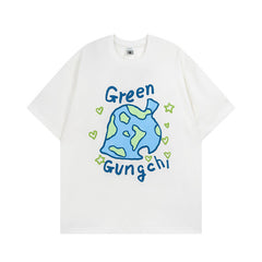 Men T Shirt Fashion Brand Sweet Cool Printed All-Matching Couple Short Sleeve T-shirt Men and Women