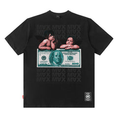 Men T Shirt Short Sleeve T-shirt Men and Women Couple Retro Loose Couple Hip Hop