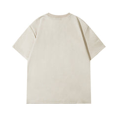 Men's T Shirt Fashion Brand Printing Suede Short-Sleeved T-shirt Men's and Women's Hiphop