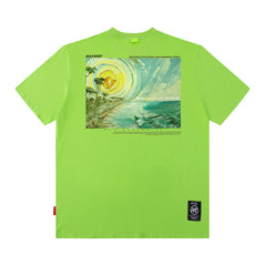 Men T Shirt Sunflower Oil Painting Printed Short-Sleeved T-shirt for Men and Women Couple