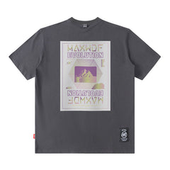 Men T Shirt Retro Hip Hop Printed Short Sleeve T-shirt for Men and Women