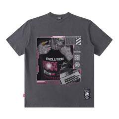 Men T Shirt Hiphop Street Printing Short-Sleeved T-shirt Men and Women Couple