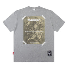 Men T Shirt Street Tide Brand Cotton Short-Sleeved T-shirt for Men and Women