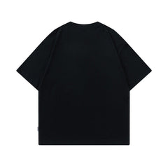 Men's T Shirt Printed Distressed Short-Sleeved T-shirt Men's and Women's Retro Loose