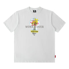 Men T Shirt Retro Portrait Short Sleeve T-shirt Men and Women Loose
