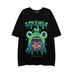 Men T Shirt Printed Short-Sleeved T-shirt Men and Women Casual Couple