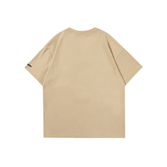 Men T Shirt Camouflage Print Distressed Short Sleeve T-shirt Male and Female Trendy Brand Couple