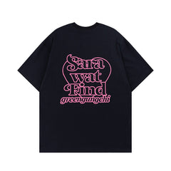 Men T Shirt Letter Puff Print Short Sleeve T-shirt for Men and Women