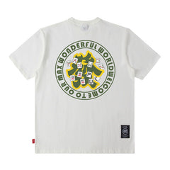 Men T Shirt Spring/Summer Letter Print Loose Short Sleeve T-shirt for Men and Women