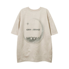 Men T Shirt Suede Gothic Letter Print Hiphop Short Sleeve T-shirt