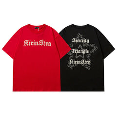 Men T Shirt Couple Half Sleeve T-shirt Hip Hop Casual Short Sleeve T-shirt for Men and Women