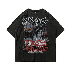 Men T Shirt Printed Short-Sleeved T-shirt Men's Fashion Brand Hip Hop Loose Couple