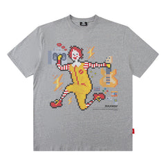 Men T Shirt Printed Short Sleeve Summer Loose round Neck Couple T-shirt Men and Women