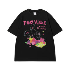 Men's T Shirt Printed Short-Sleeved T-shirt Men's and Women's National Fashion Street Retro Loose Couple Half Sleeve T-shirt