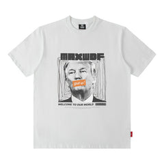 Men T Shirt Cartoon Short Sleeve T-shirt Men's and Women's Ins Fashion Brand American