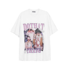 Men's T Shirt Short-Sleeved T-shirt Men's and Women's Hiphop High Street Loose Top
