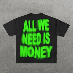 Street Unisex T-shirt Y2K Hip Hop Alphabet Vintage Cross Graphics