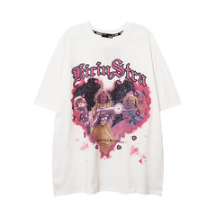 Men T Shirt Printed Short-Sleeved T-shirt Men's Loose Casual
