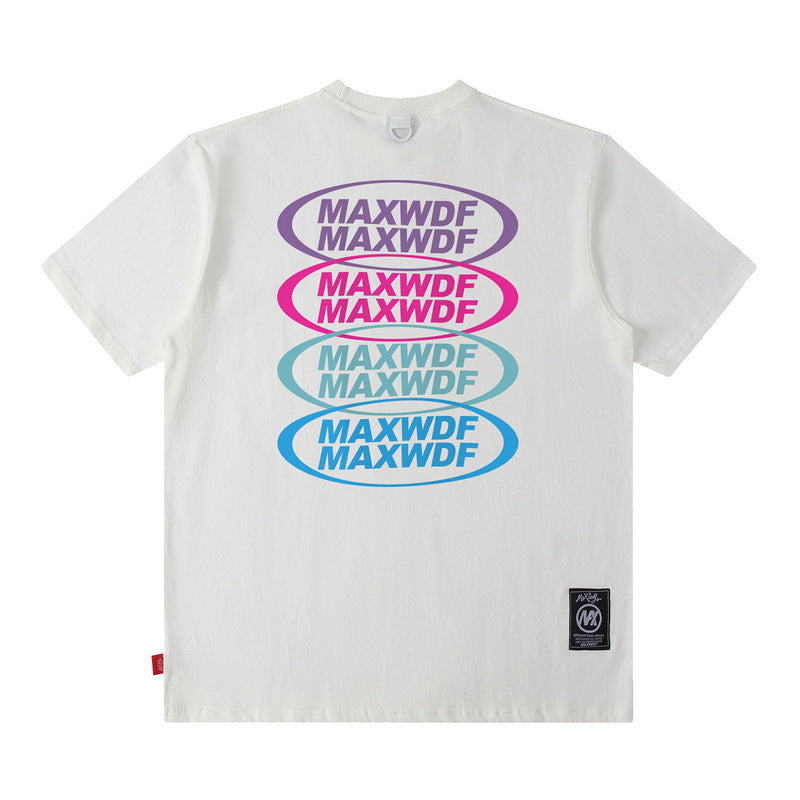 Men T Shirt Printed Summer Short-Sleeved T-shirt Men's Vibe Style Loose