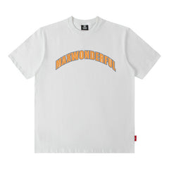 Men T Shirt Vintage Letter Print Short Sleeve T-shirt Men and Women Casual