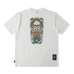 Men T Shirt Vintage Printed Spring and Summer Loose Short Sleeve T-shirt for Men and Women
